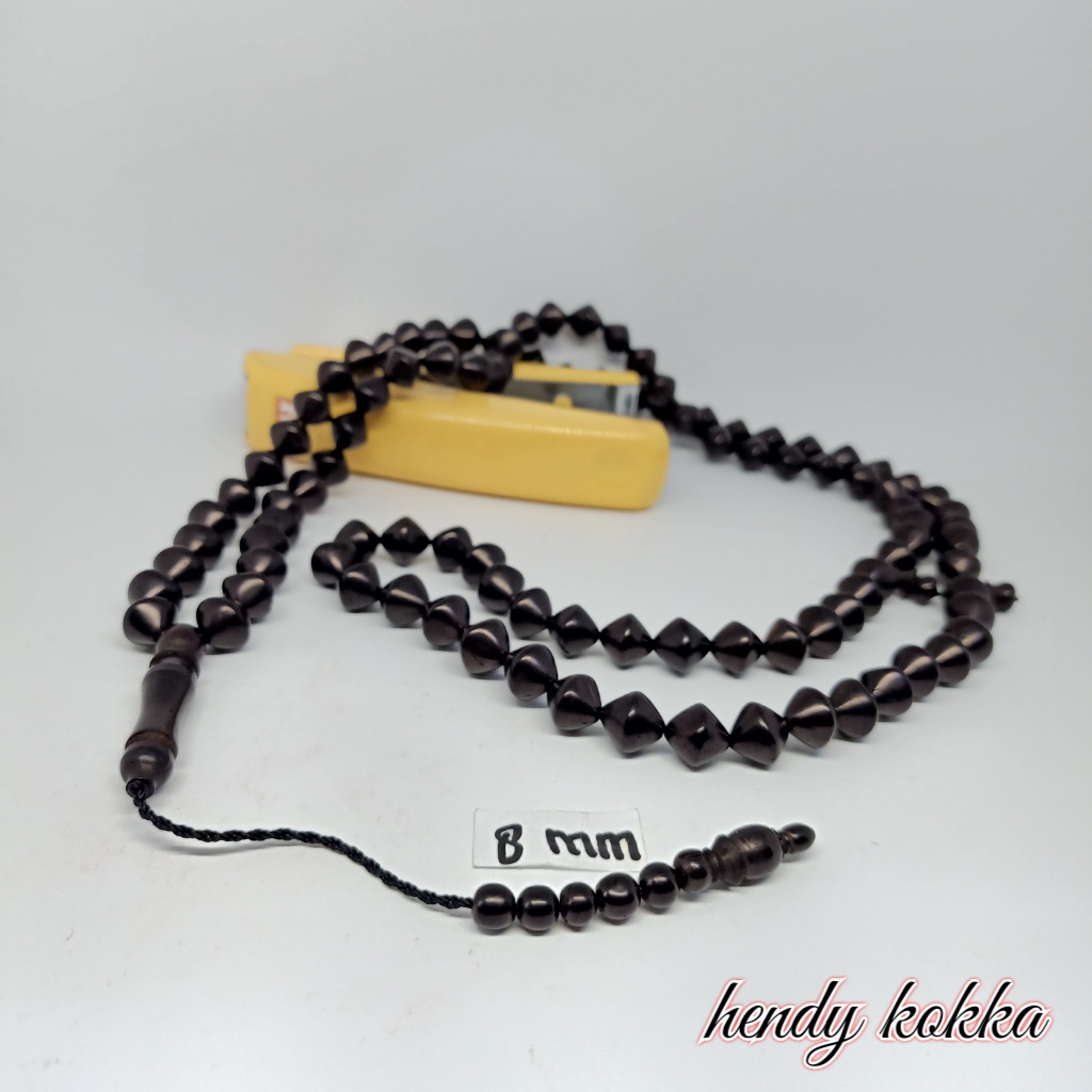 tasbih 99 kokka kaukah kaokah wajik polos 8mm hitam