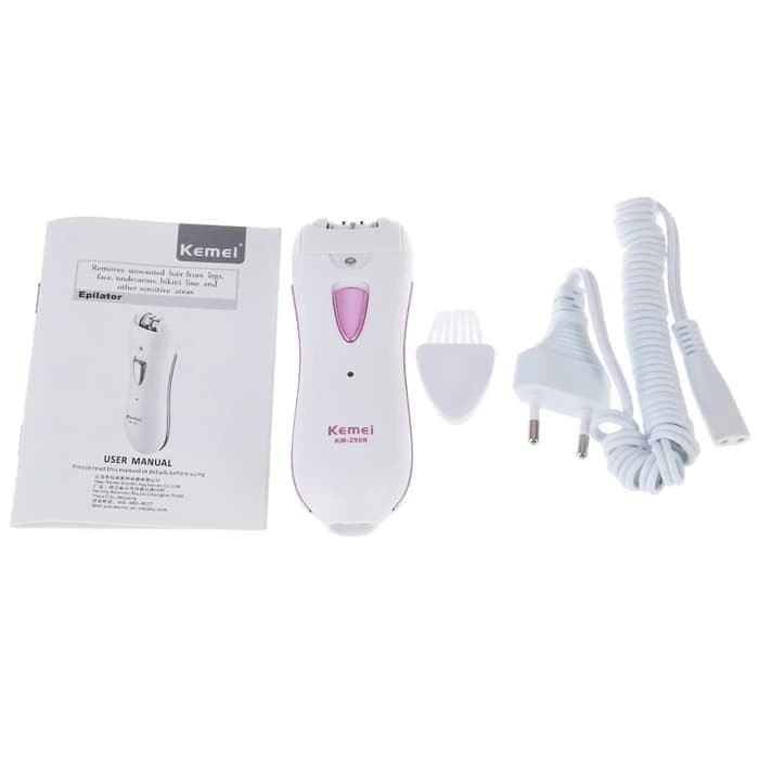 Kemei KM - 290R Lady Mini Rechargeable Washable Electric Hair Remover