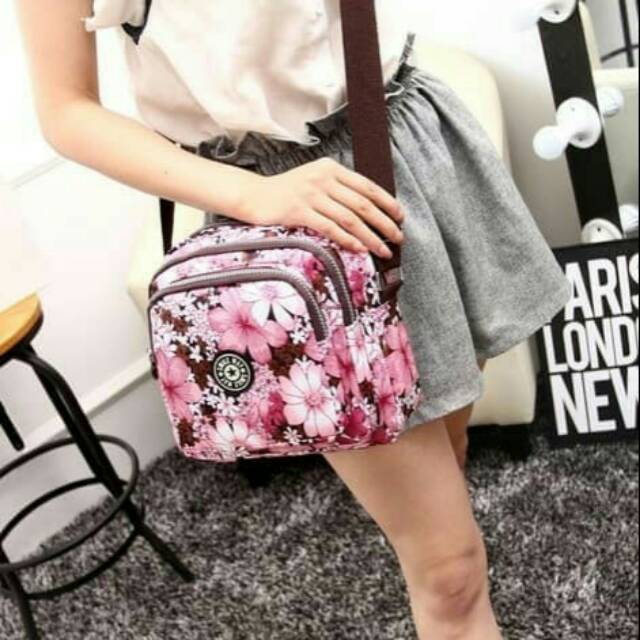 Smile Way Women Nylon sling Bag/Tas Selempang Korea Nylon Wanita