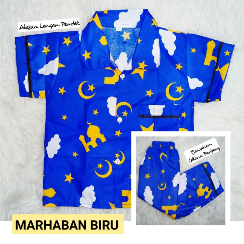 Piyama Anak bahan katun uk M-XL