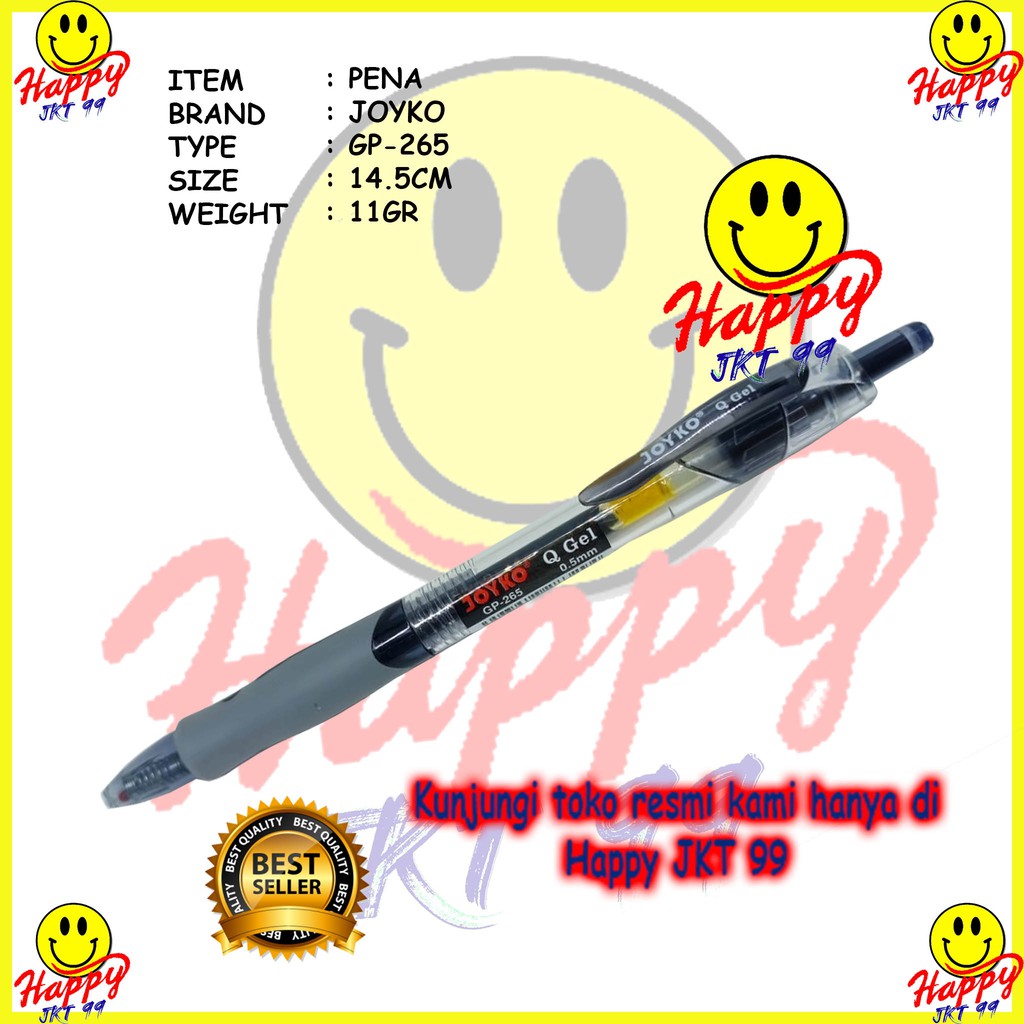 [ HAPPY JKT 99 ] GEL PEN PENA PULPEN JOYKO GP-265 GP265 GP265