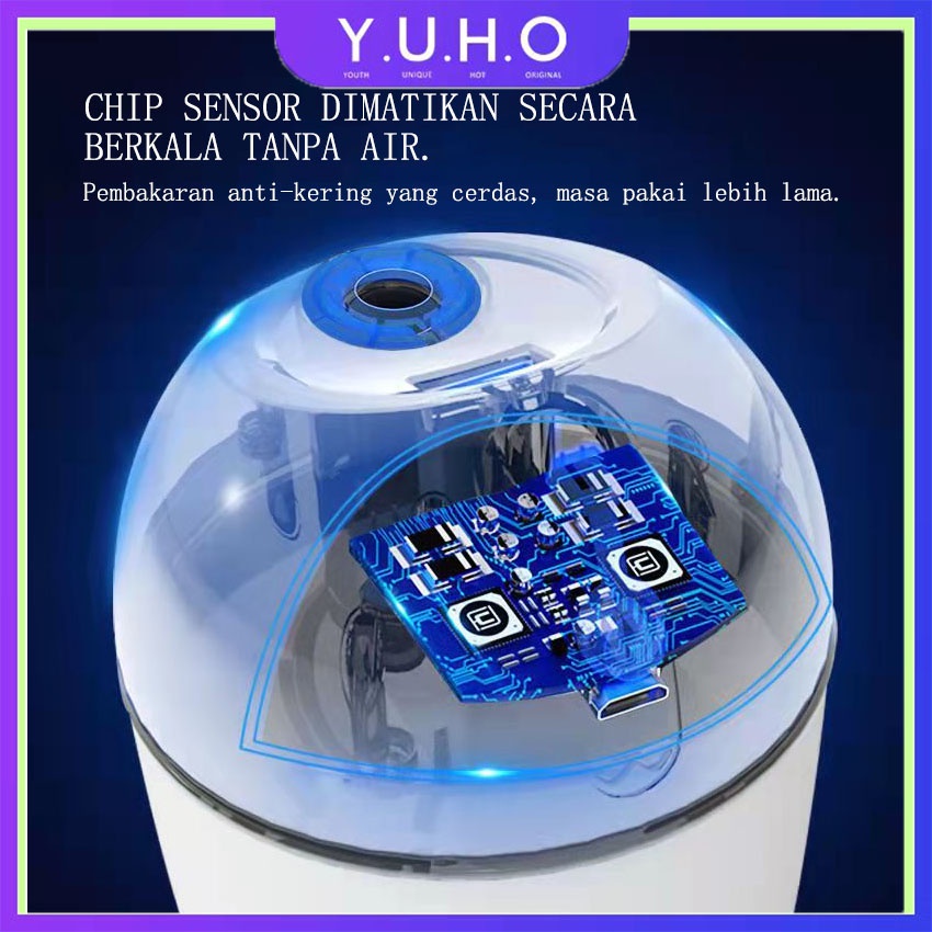 YUHO Diffuser humidifier mobil portable essential oil reed hampers safe care aromatheraphy pembersih udara Pelembab minyak esensial aromaterapi parfum pengharum uap ruangan air purifier penyejuk infuser minimisk-4