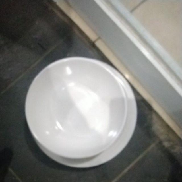 Golden Flying Fish << 2 Pcs >> P0901 Piring Melamin Ulir Datar 8,4 Inch Gading