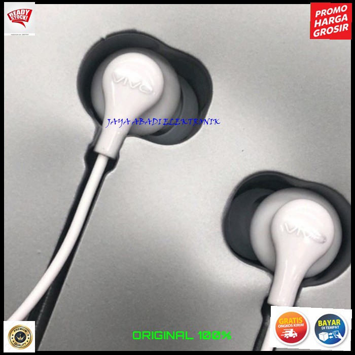 J376 HEADSET VIVO 3.5 MM DOBEL BASS HANDSFREE DOUBLE BAS EARPOD SUPER HF EARPHONE SUPER PREMIUM MIC KABEL MUSIK CALL NELPON HP AUDIO SOUND SUARA VOKAL KARAOKE ORIGINAL HIFI MUSIC BISA PAKE KE SEGALA GADGET PC ATAU LAPTOP SUARA JERNIH DAN BASSNYA TIDAK