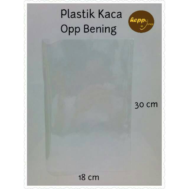 

18 cm x 30 cm Plastik Kaca OPP Bening Polos Plastik Parcel