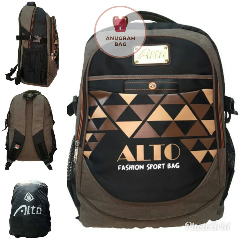 RANSEL ALTO FASHION SPORT BAG UNISEX DILENGKAPI RAINCOVER ransel cewek ransel cowok murah