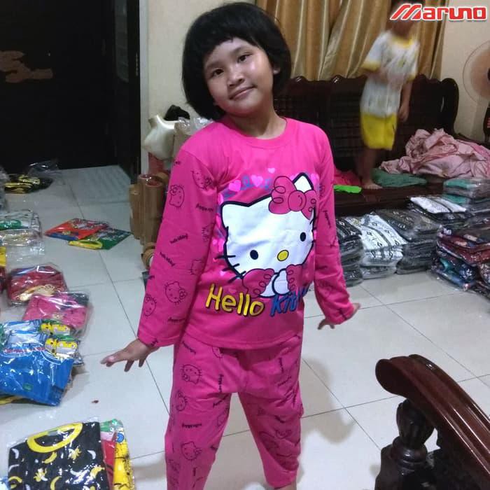 Terlaku Baju Tidur Anak Perempuan Hello Kitty Lucu Imut Menggemaskan Maruno - 4Th, Pink
