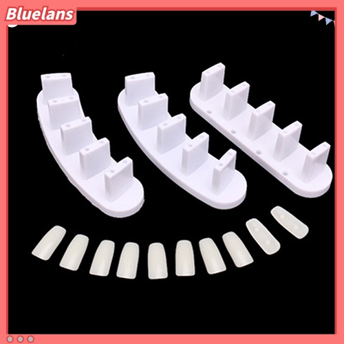 Bluelans 3pcs Frame Display Kuku Palsu Akrilik 10x Untuk Latihan Manicure