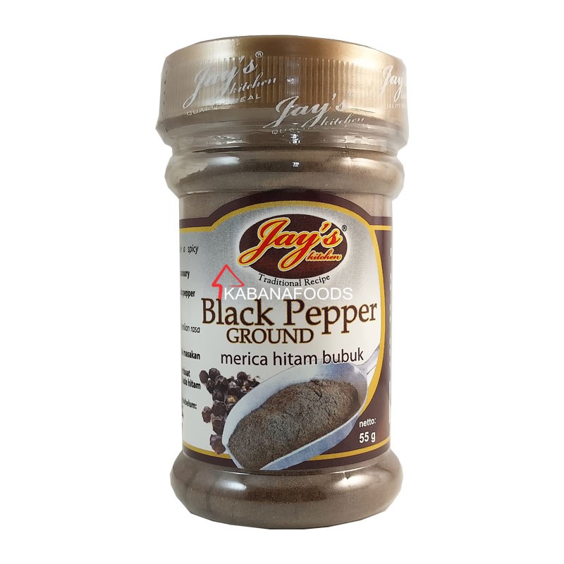 

Bumbu Masak Merica Hitam Bubuk Jay's Black Pepper Ground 55g