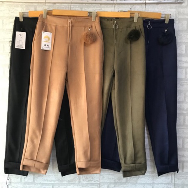 Youngmoodis premium Celana panjang bahan suede import Youngmoodis premium Celana panjang bahan suede import