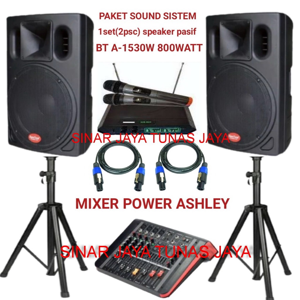 paket sound sistem 1set baretone bt a 1530 w 15inch original bt a1530 w