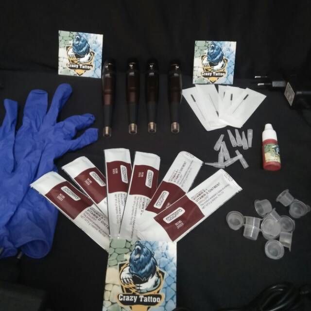 paket lengkap set mesin alat tato sulam alis tatto sulam bibir original bergaransi