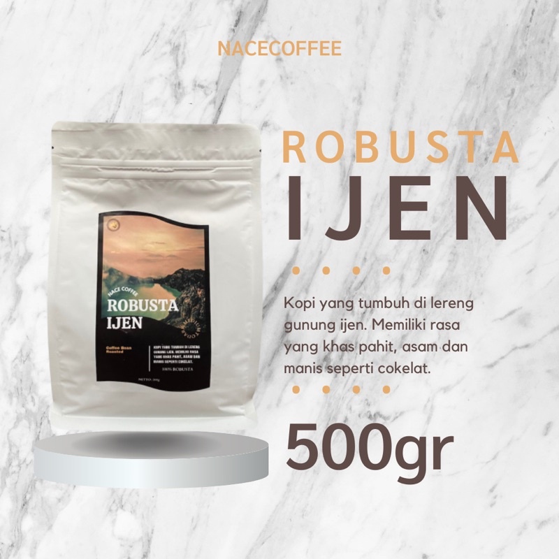 

ROBUSTA IJEN BIJI KOPI BUBUK ROASTED 500gr 1000gr