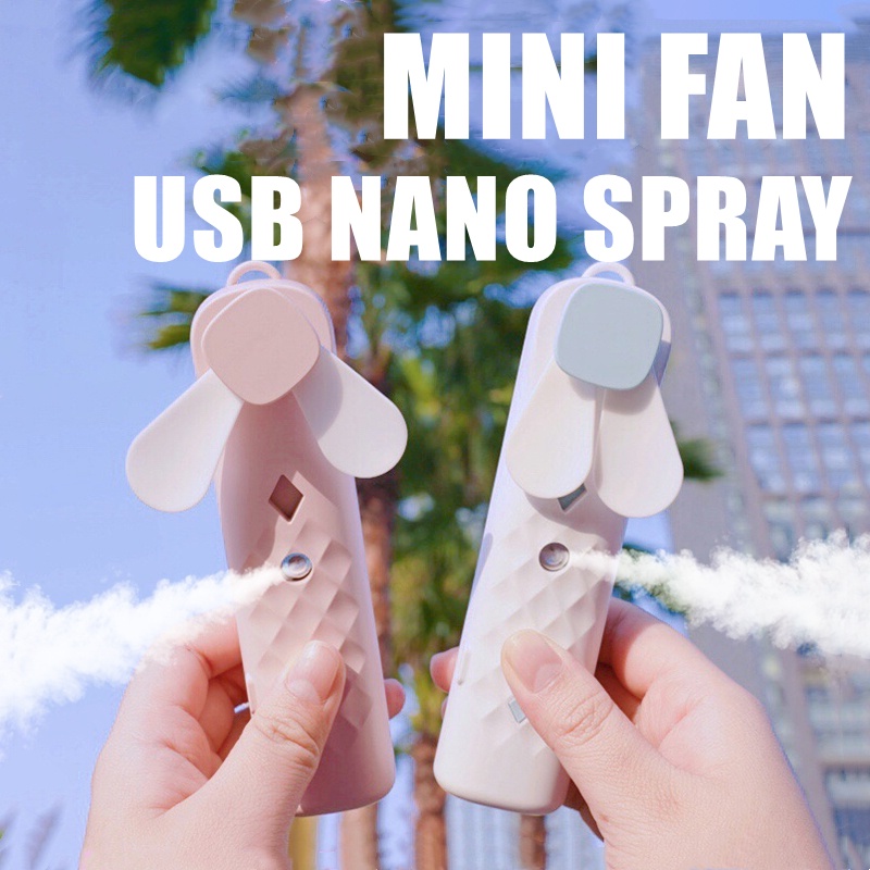 Kipas Angin Mini Nano spray Perawatan qajah Nano Mist Spray Perawatan Wajah-Portable USB