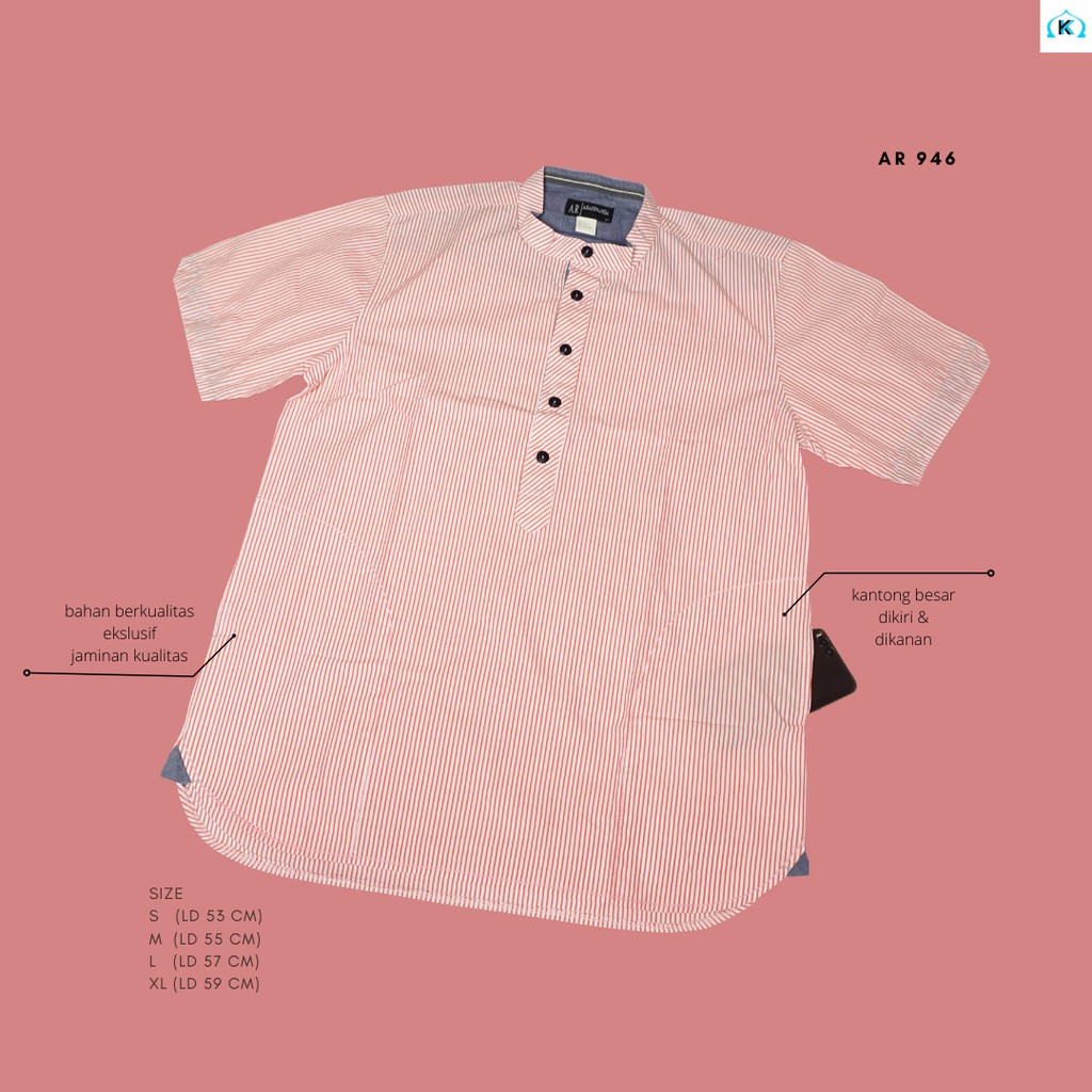 PREMIUM BAJU KOKO SALEM SALUR LENGAN PENDEK