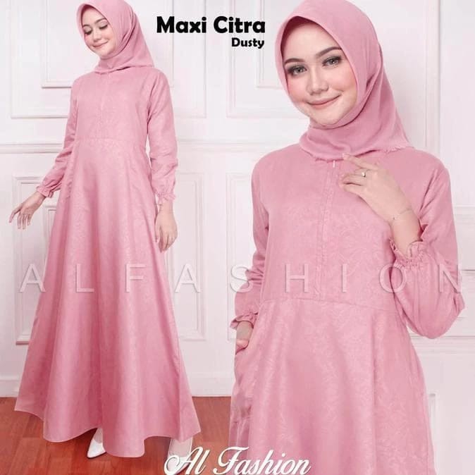 ABA agen baju HOMEDRESS muslim GAMIS wanita POLOS CITRA EMBOS ( DAPAT GAMIS AJA )-7
