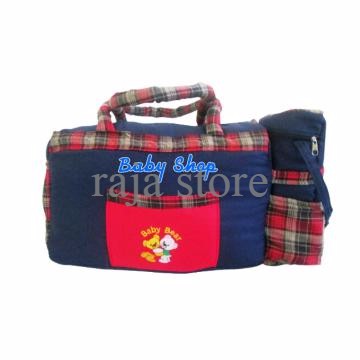 Tas Bayi Botol Susu Twill Warna Biru Dongker T.032