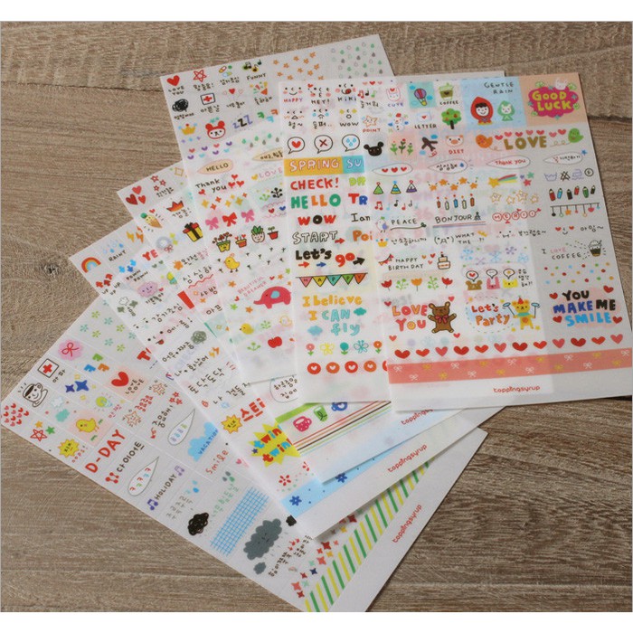 

6Pcs Stiker Kertas DIY Untuk Scrapbook / Diary / Planner - KHM302