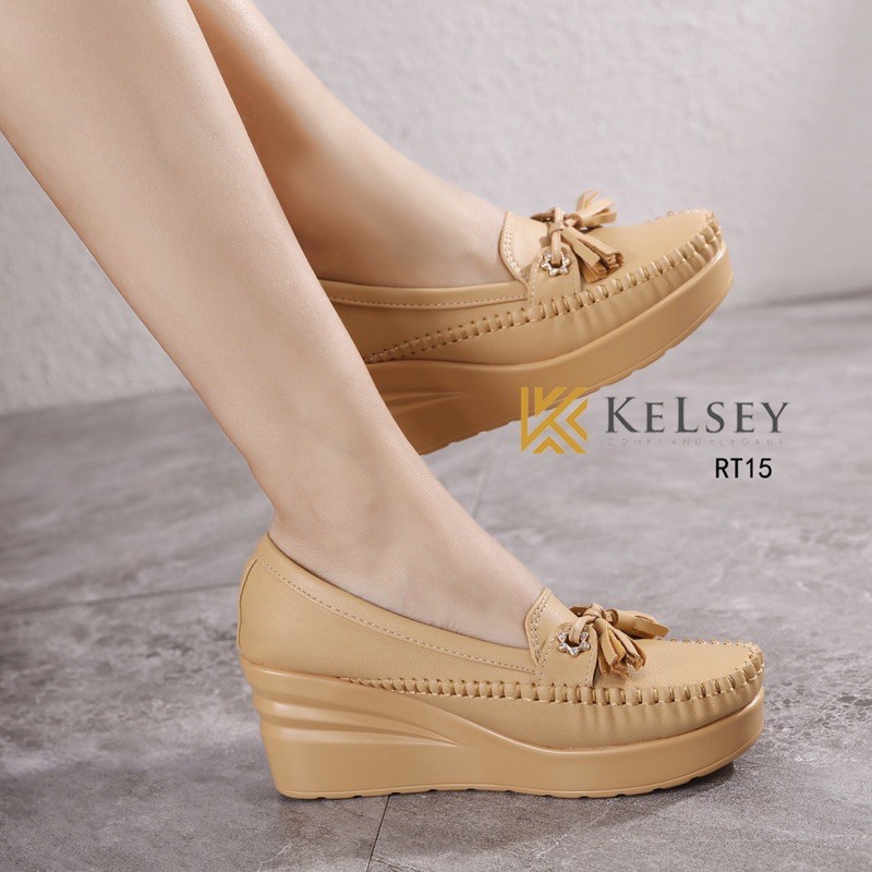 Kelsey Sepatu Kerja Wanita / Sepatu Wedges 6,5 Wanita RT15