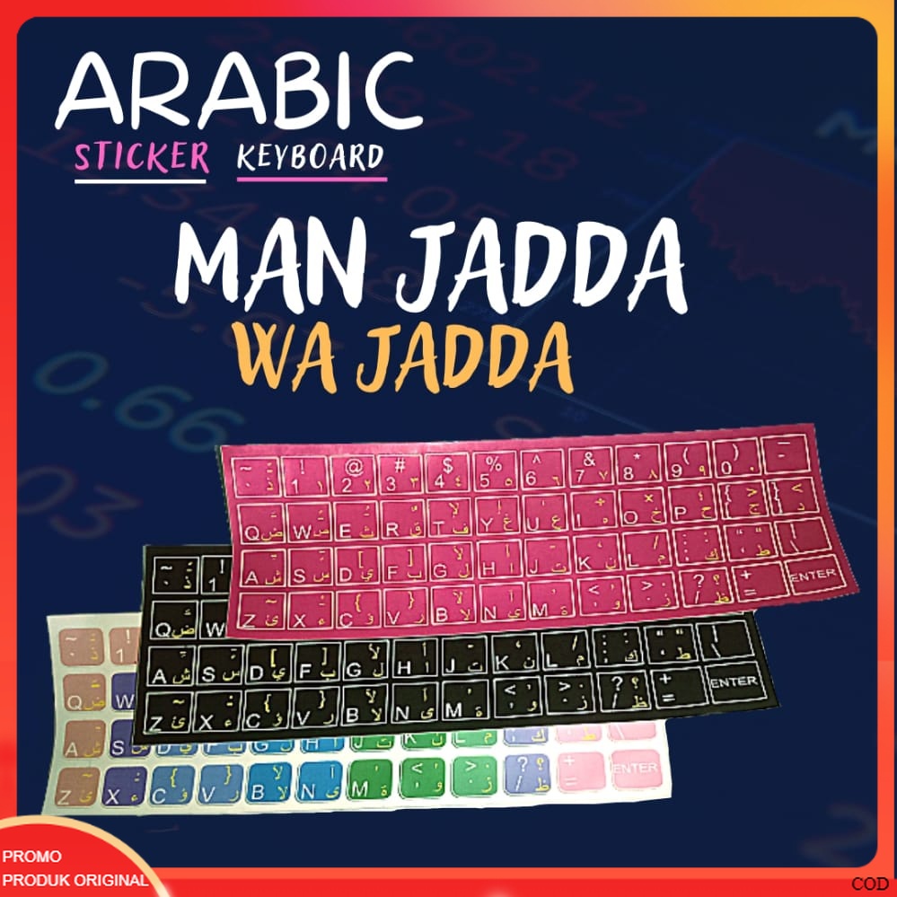 Sticker Keyboard Font Arab bahan laminas stiker keyboard arab STIKER  ARABIC LAPTOP PC