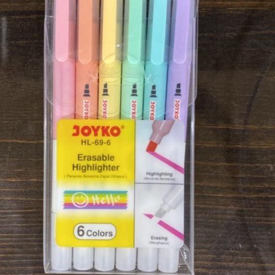 

〖Star 3.3〗 HL 69 6 Erasable Highlighter / Penanda berwarna bisa dihapus Hl-69-6 HL69 6 Joyko 5.5 BIG SALE FASION/5.5 Fasion sale/〖5.5 Fasion sale〗/5.5 F⚡ASH SALE/Termurah dan terbaik >>
