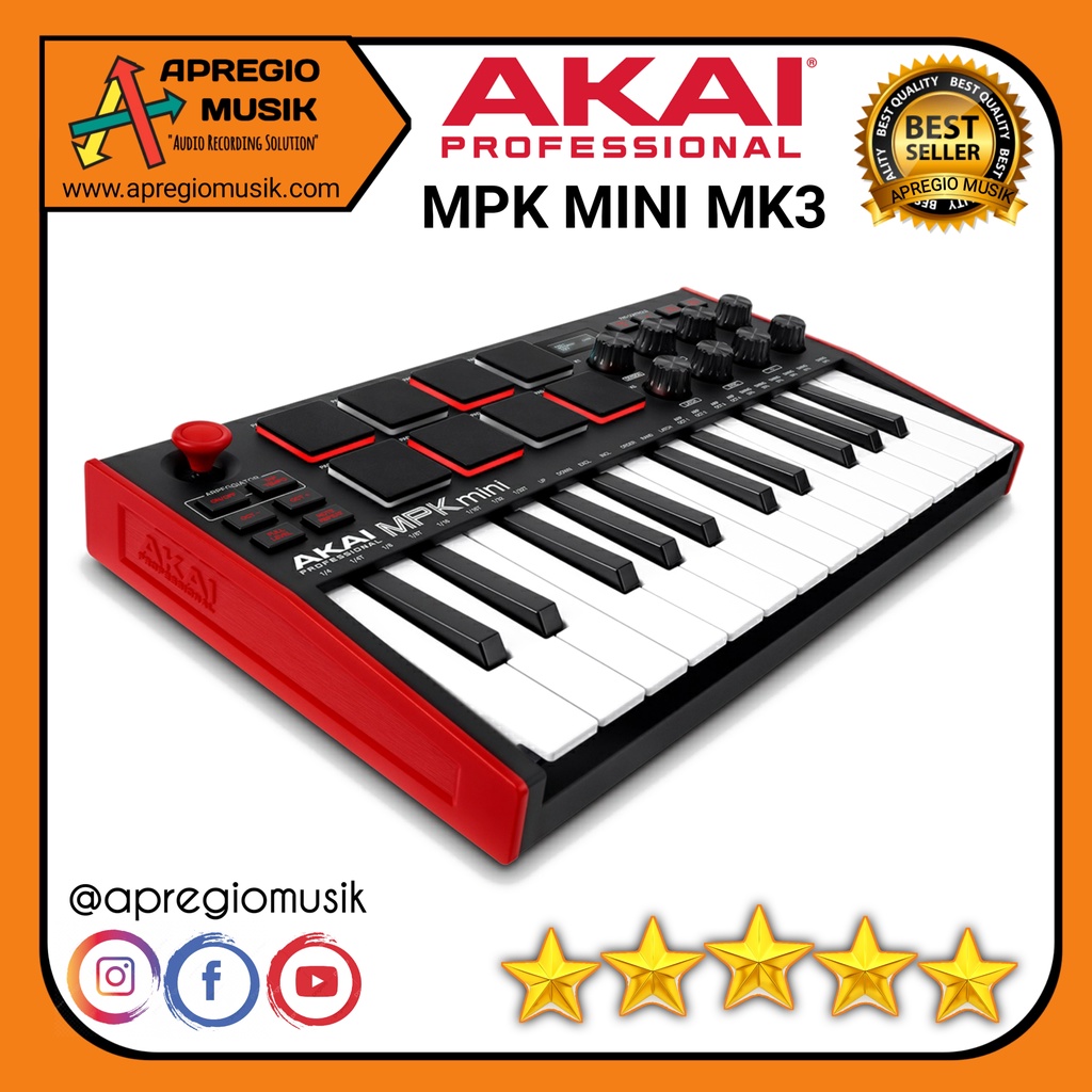 Image of AKAI MPK MINI MK3 MK III ORIGINAL Midi Controller #6