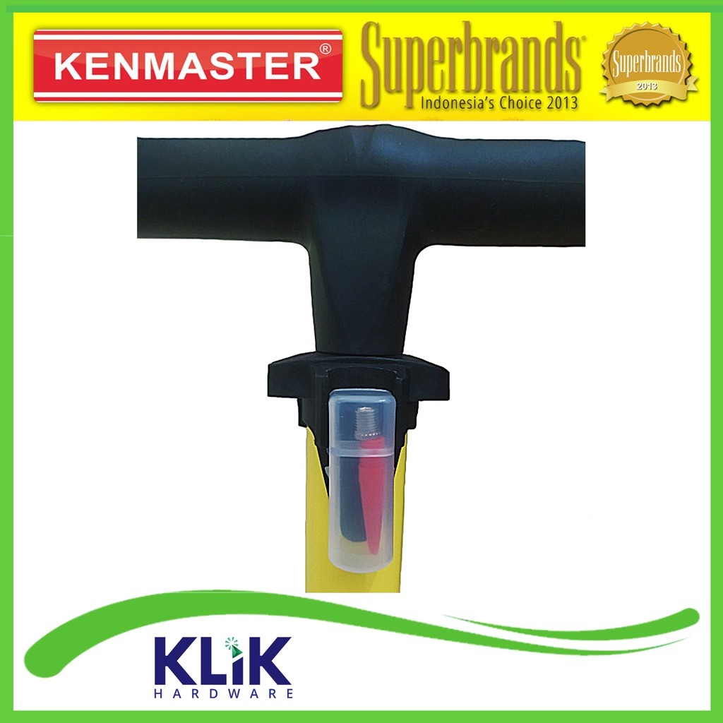 Kenmaster Pompa Angin Ban Sepeda Motor Mobil Bola Plus Meter KM-5435B Pentil Presta Schrader