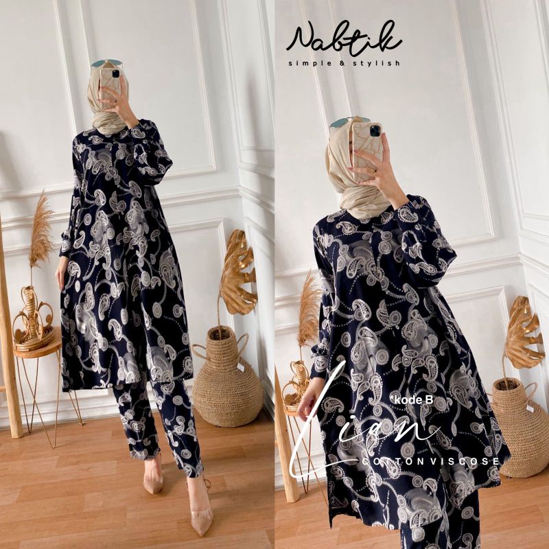 LIAN ONE SET BY NABTIK BAJU BUASANA SETELAN WANITA SET WANITA