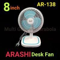 Kipas Angin Arashi 8 inc General Kecil Desk Fan Duduk Meja Kualitas Bagus 2 Speed Deskfan Listrik