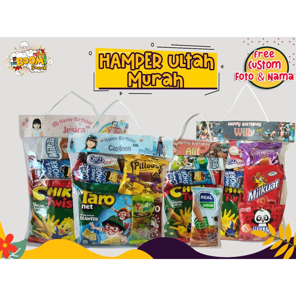 PAKET SNACK CUSTOM TULISAN DAN FOTO ANAK