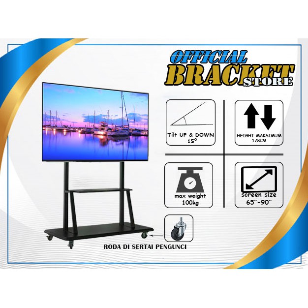 bracket standing TV 65 70 75 80 85 90 Inch standing floor tv termurah