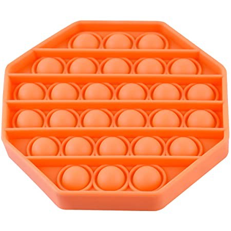 Tik Tok Tiktok Toy Push pop Pop It Fidget Toy Bubble Rainbow Series-OCTAGON ORANGE