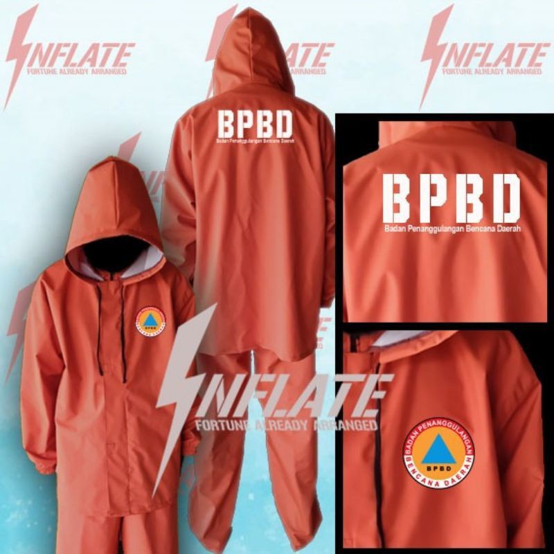 JAS HUJAN ANTI AIR BPBD BAHAN TASLAN ALPEN ( bisa request design )