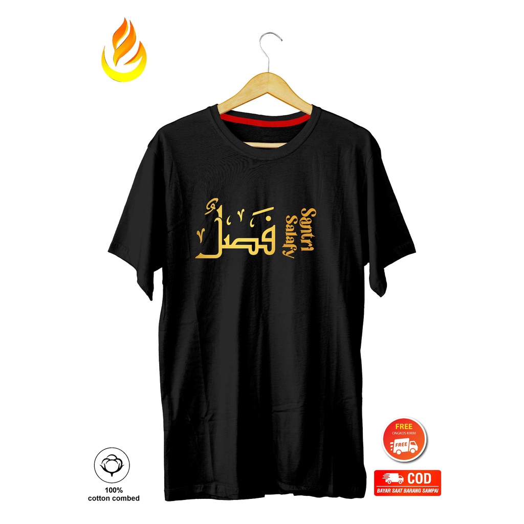 KAOS DISTRO LENGAN PANJANG SANTRI SALAFI ARAB GOLD / ATASAN LENGAN PANJANG SANTRI/ATASAN DAKWAH BAJU