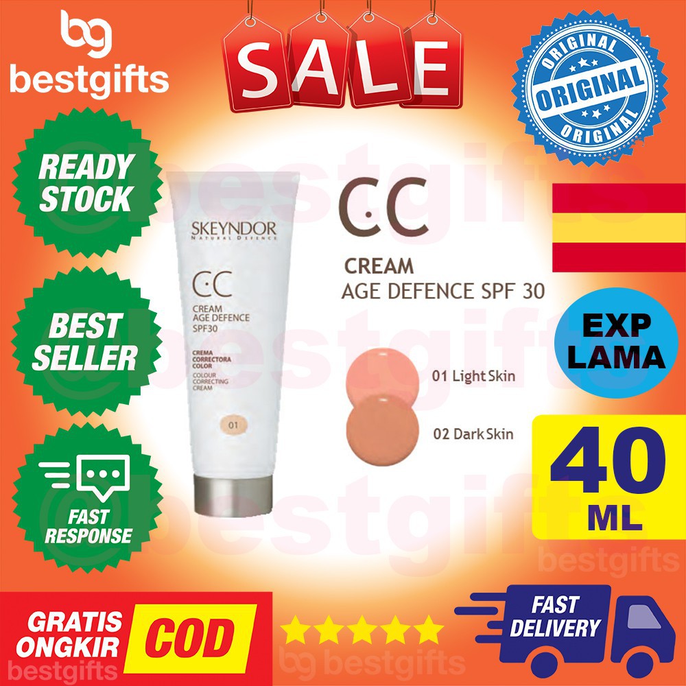 SKEYNDOR NATURAL DEFENCE CC CREAM AGE DEFENCE SPF 30 TYPE 00 KRIM KOREKSI WARNA KULIT WAJAH 40 ML