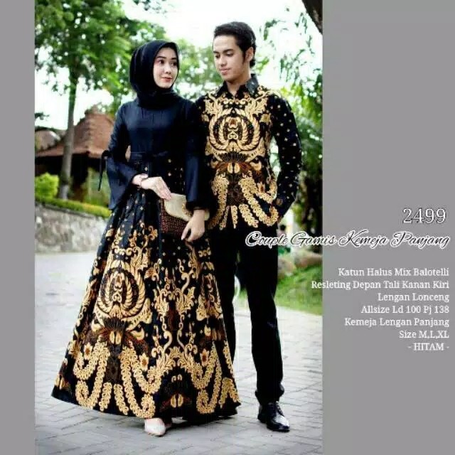 Maura Couple - Sania Ruffle Batik Couple Ori Ndoro Jowi Garansi