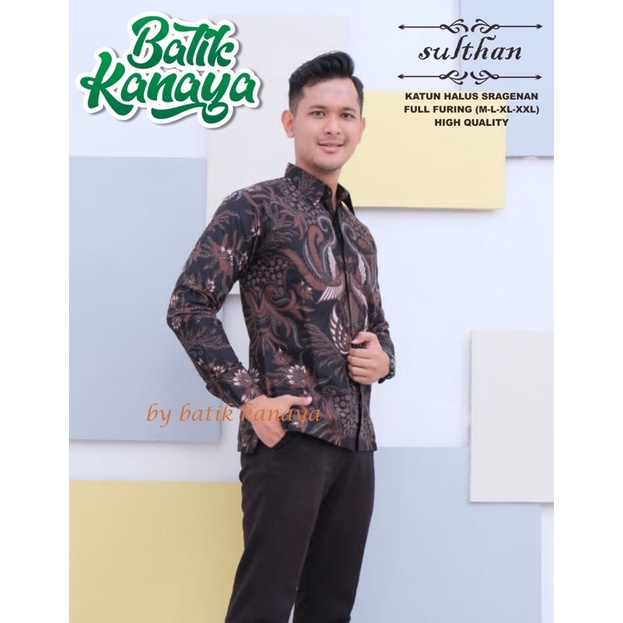 SULTHAN Baju Batik full furing bahan katun PREMIUM