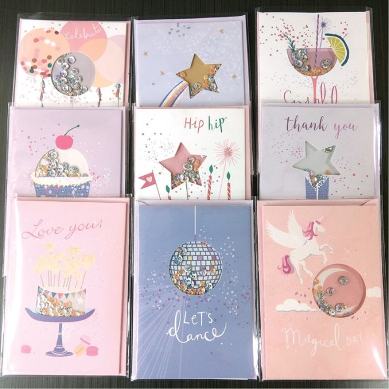 

Kartu Ucapan Manik & Glitter + amplop