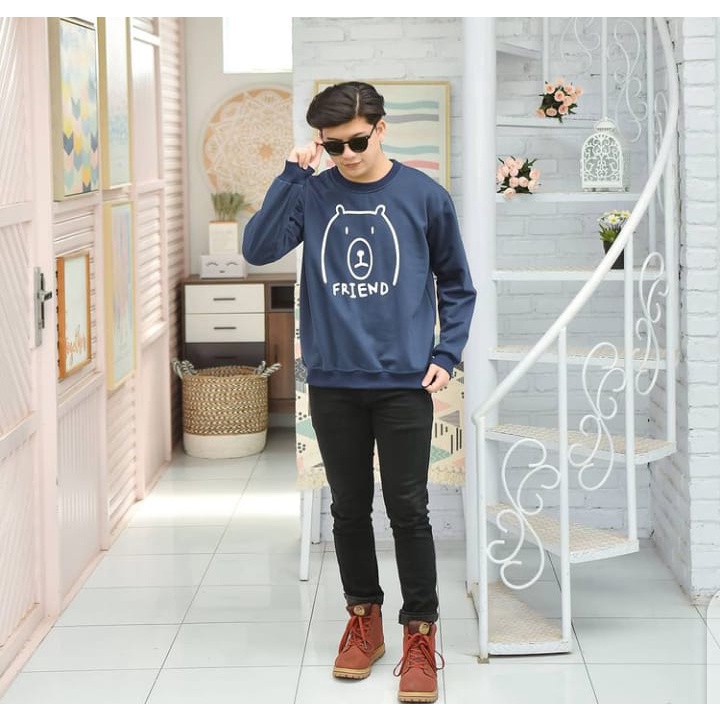 Sweater Pria Grosir Terkeren Berkualitas - Bear Friend