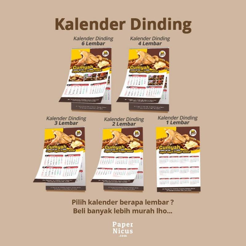 

Kalender Dinding 1 lembar 12 bulan