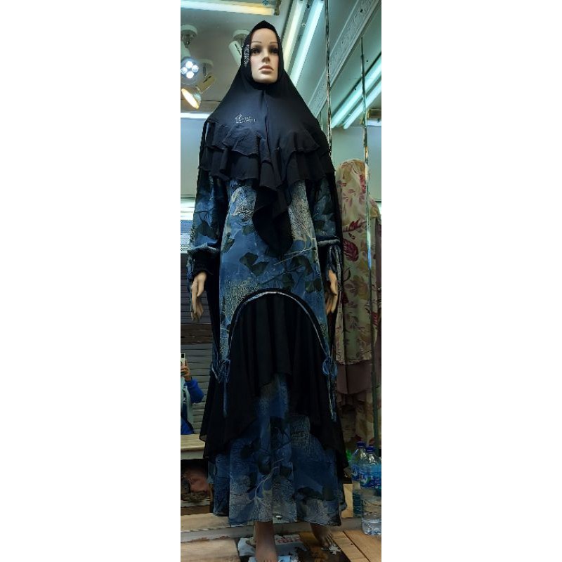 gamis ceruti set syari premium