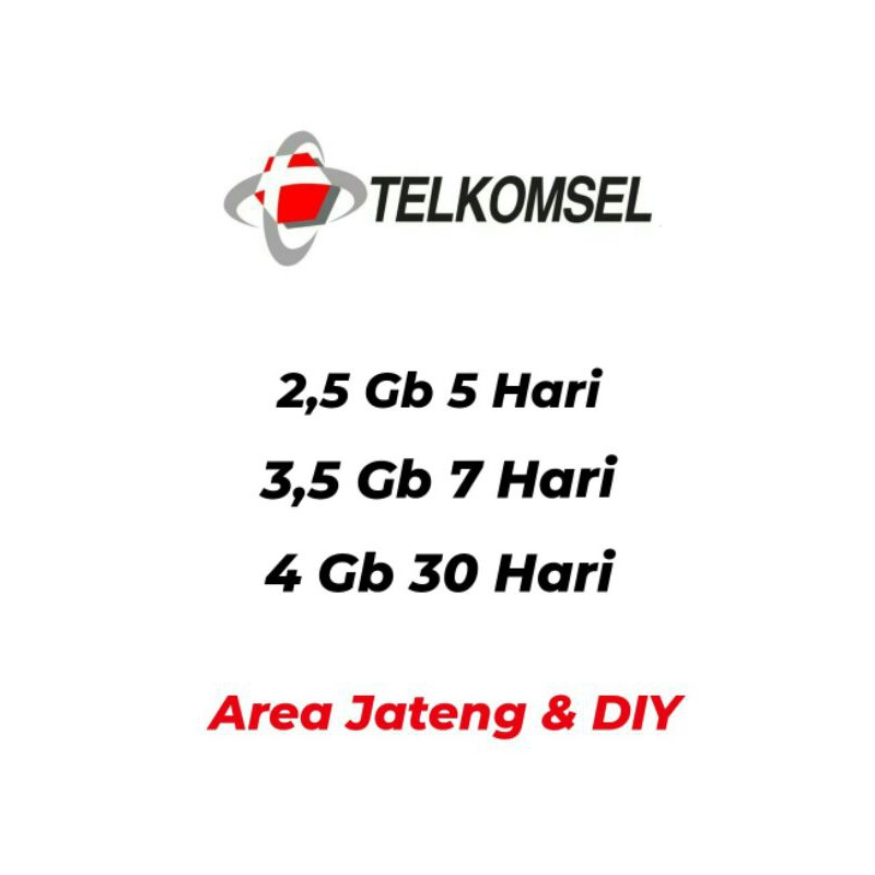 Voucher kuota Telkomsel Wilayah Jateng-DIY (dikirim di chat)