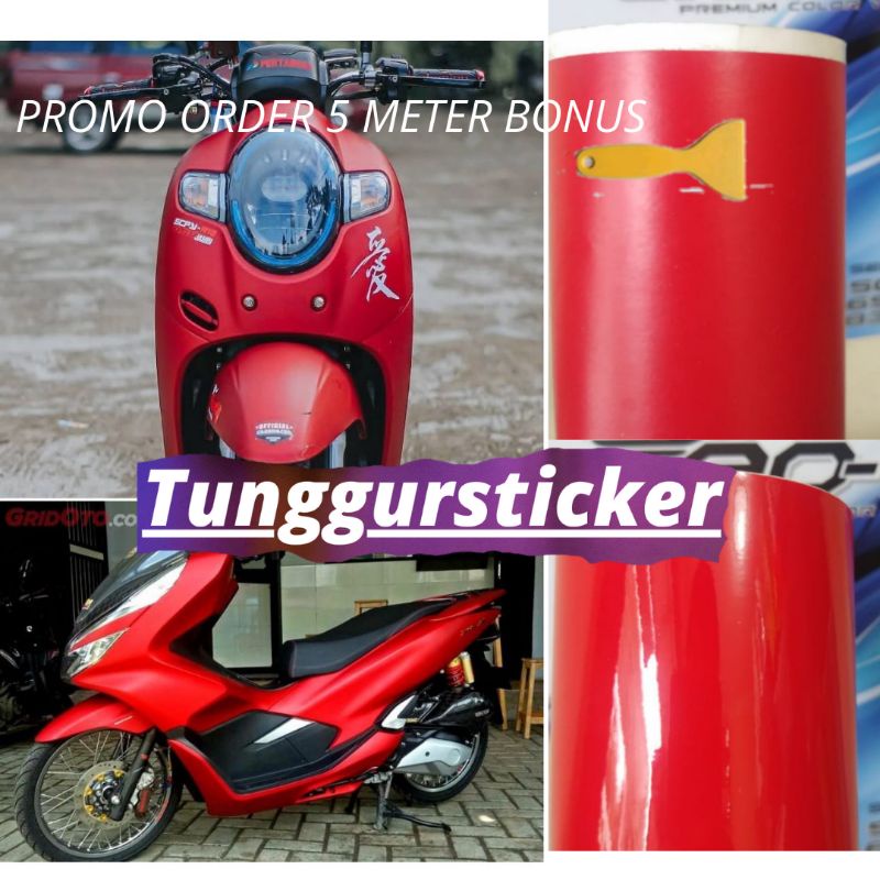 SKOTLET MERAH SKOTLET MOTOR SKOTLET MOBIL SKOTLET/STIKER MERAH GLOSSY MERAH DOFf MERAH TRANSPARAN