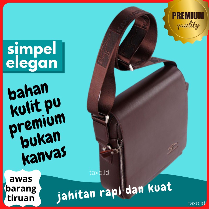 Tas Kulit Selempang Pria Tas Cangklong Import Tas HP Tas Slempang Kerja Kulit Pria Kangoroo Terbaru