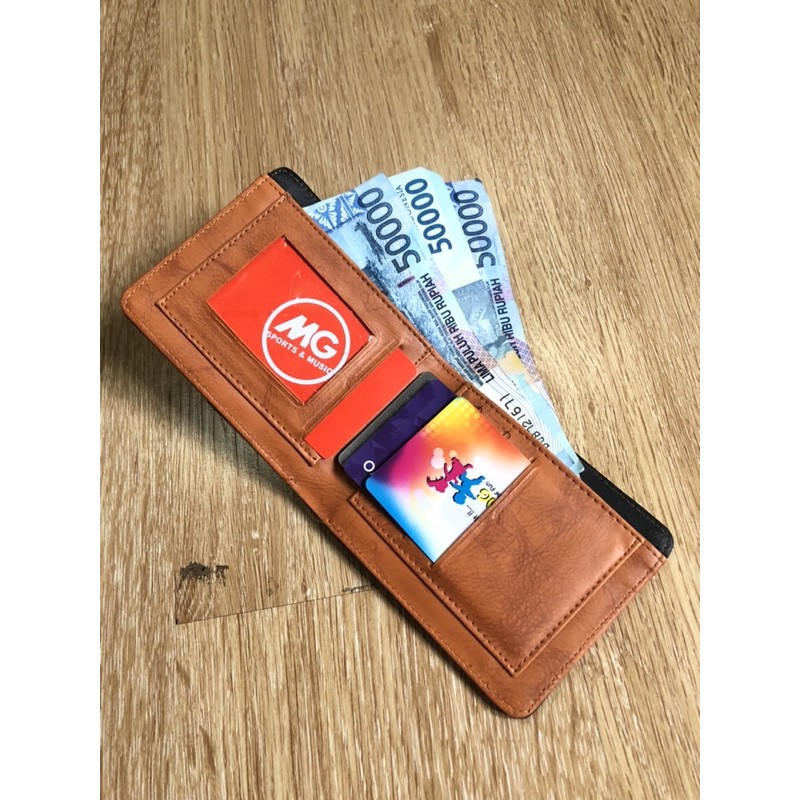 DOMPET PRIA KULIT SINTETIS DOMPET PRIA LIPAT DOMPET KARTU DOMPET PRIA KOMBINASI DOMPET DISTRO COWOK