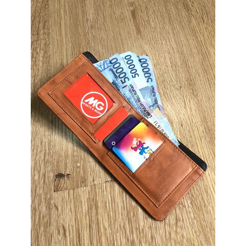 DOMPET PRIA KULIT SINTETIS DOMPET PRIA LIPAT DOMPET KARTU DOMPET PRIA KOMBINASI DOMPET DISTRO COWOK DOMPET COWOK LIPAT