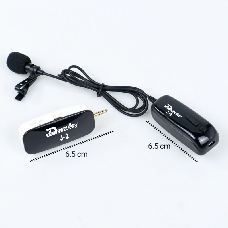 Mic Wireless Clip On DUSENBERG J2, Microphone Imam Ceramah, Pidato