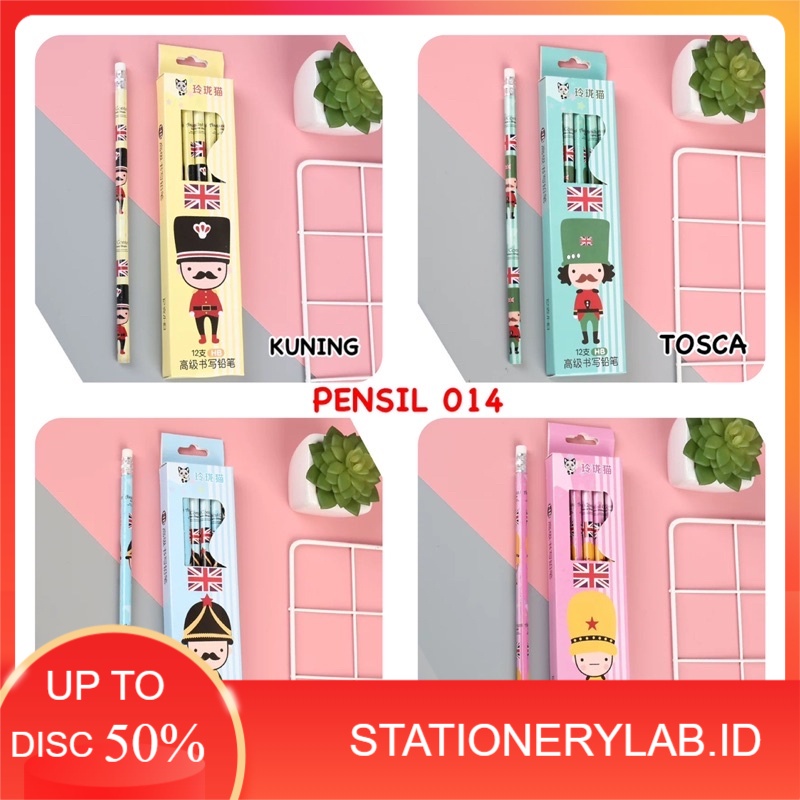 

LAB PENSIL 014 | PENSIL HB EDISI PRAJURIT | PENSIL 1 KOTAK 12 PCS | PENSIL MOTFI GUARD