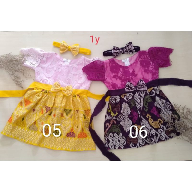 0-6 tahun free bandana DRESS BROKAT ANAK semi Prancis italy