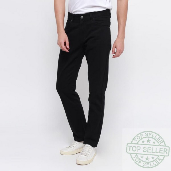 (Celana Murah) Edwin Celana Jeans Milan-018 Regular Fit Pria Panjang Black - Hitam, 32 |DXT
